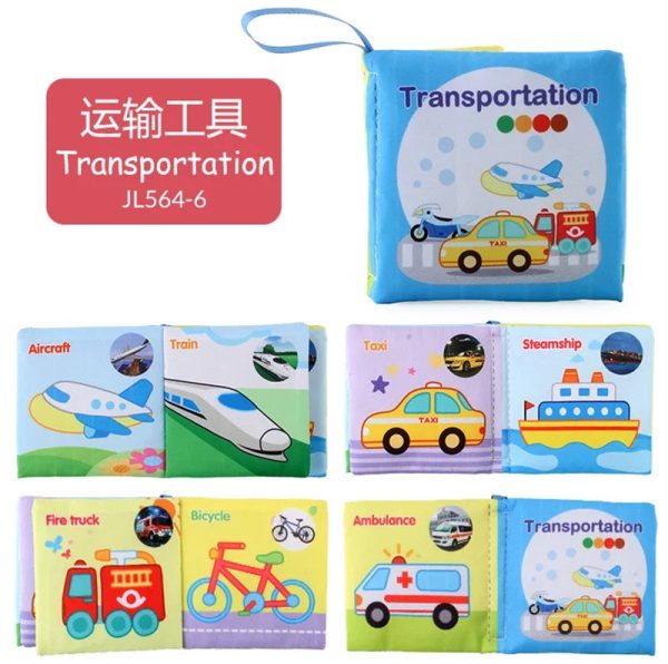 0-12Monthes Baby Cloth Book Fruits Animals Cognize Puzzle Book Infant Kids Early Learning Educational Fabric Books Toys