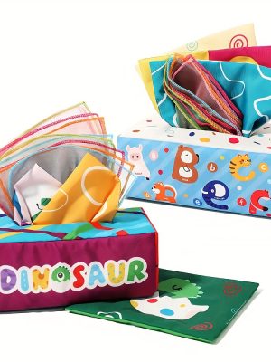 Montessori Tissue Box and Sensory Scarves for 6-12 Month Olds - Early Learning and Developmental Toys
