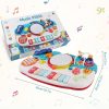6-in-1 Light Up Phone Drum Keyboard Piano Set, Musica Baby Toys For 12 To 18 Months Toddlers, 1 2 3 Years Old Babies, First Birthday Gifts For Boys Girls