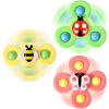 3pcs/set Educational Baby Bath Toys - Suction Cup Spinner Rattles with Cartoon Characters - Fun and Stimulating for Boys and Girls