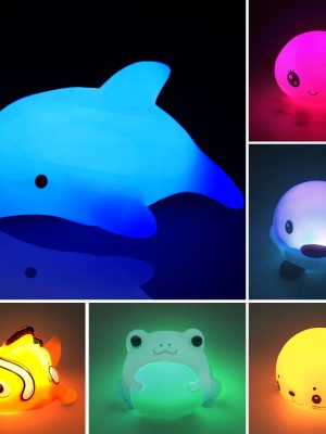 6 pcs Color Changing Light Up Bath Toys for Kids - Fun Floating Rubber Toys for Bathtub and Shower Games - Perfect for Toddlers and Children