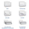 2023 New 4-in-1 Convertible Crib,  Dual Sided Recycled Fiber Core Crib and Toddler Mattress