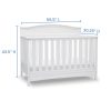 2023 New 4-in-1 Convertible Crib,  Dual Sided Recycled Fiber Core Crib and Toddler Mattress