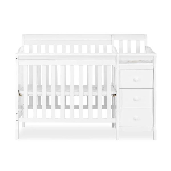 2023-New-4-in-1-Mini-Convertible-Crib-and-Changer-in-White-Non-Toxic-Finish-New_0c3ea3f3-9f33-4d50-a730-9641da7a51f3.jpg 2023 New 4-in-1 Mini Convertible Crib and Changer in White,Non-Toxic Finish, New Zealand Pinewood