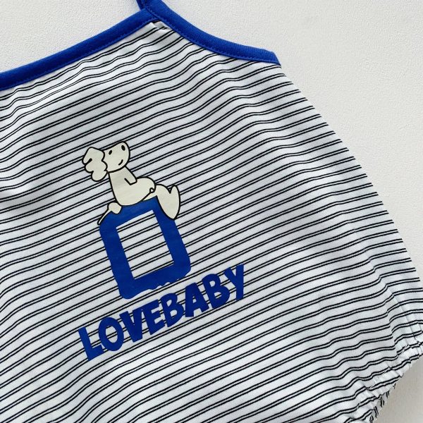 2023 New In Summer Infant Newborn Girls Boys Sleeveless Cartoon Print Outwear Kids Baby Pure Cotton Overalls Bodysuits