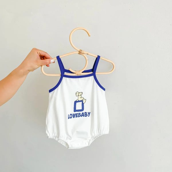 2023 New In Summer Infant Newborn Girls Boys Sleeveless Cartoon Print Outwear Kids Baby Pure Cotton Overalls Bodysuits
