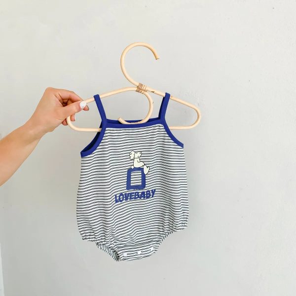 2023 New In Summer Infant Newborn Girls Boys Sleeveless Cartoon Print Outwear Kids Baby Pure Cotton Overalls Bodysuits