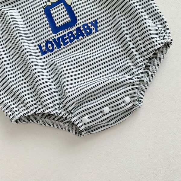 2023 New In Summer Infant Newborn Girls Boys Sleeveless Cartoon Print Outwear Kids Baby Pure Cotton Overalls Bodysuits