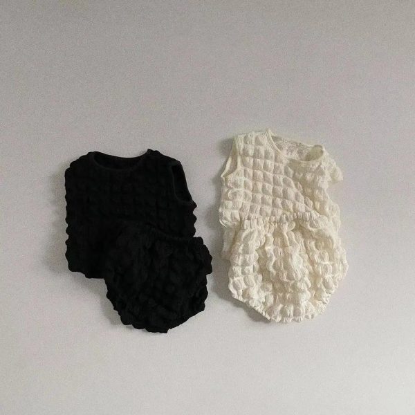 2023 Summer New Infant Girl Loose Clothes Set Baby Sleeveless Vest + Shorts 2pcs Suit Cute Toddler Princess Pp Pants Outfits