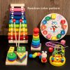 6 In 1 Wooden Montessori Toys, Preschool Kids Educational Toys, Musical Instruments Multifunctional Preschool Teaching Toys, Beads, Clock Shape, Caterpillar Shape Halloween Thanksgiving Christmas Gift