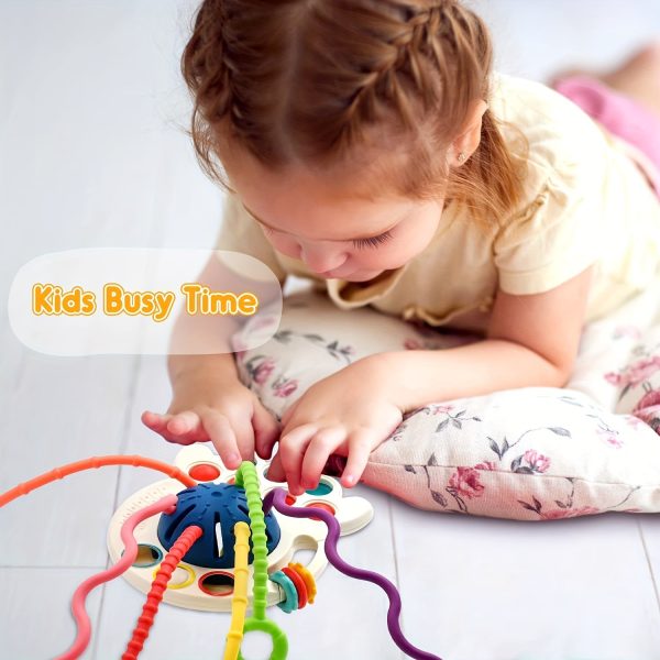 Soft Montessori Baby Toys for 6-12 Months | Toddler Travel Toys for 1-2 Year Olds | Pull String Fidget Educational Learning Bath Toys | Perfect Birthday or Easter Gift for Infants and Toddlers