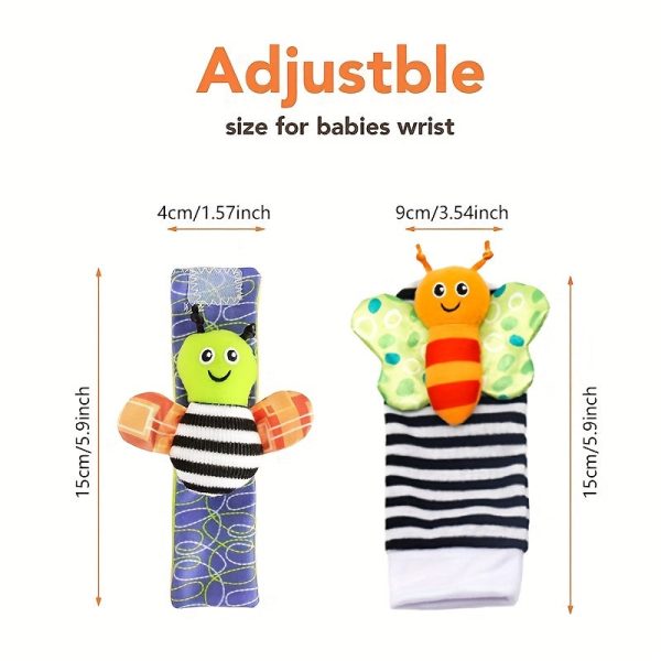 3c150b4a71a8c1f5c22553de68bc6eeb.jpg Baby Infant Rattle Socks Toys 3-6 To 12 Months Girl Boy Learning Toy, Rattle & Teethe Wrist Toy Christmas Halloween Thanksgiving Gift