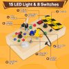 1pc Sensory Toy, Montessori Busy Board, LED Light Switch Sensory Toy, Travel Toy, Christmas, Thanksgiving Day Gift Easter Gift