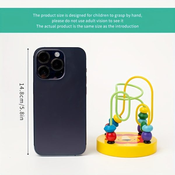 4259d7f0a52f5d9dcb46daa974ea69e6.jpg 6 In 1 Wooden Montessori Toys, Preschool Kids Educational Toys, Musical Instruments Multifunctional Preschool Teaching Toys, Beads, Clock Shape, Caterpillar Shape Halloween Thanksgiving Christmas Gift