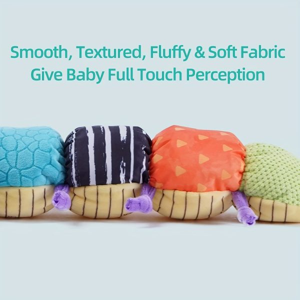 45ae21fcdfb9273a10c44b5801feff61.jpg 1 pc Musical Caterpillar Soft Toy for Newborn Boys and Girls - Multi-Sensory, Crinkle, Rattle, Textures - Perfect for Tummy Time