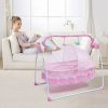 5 Gears Adjustable Baby Crib Cradle Electric Auto-Swing Rocking Bassinet Timer Bluetooth Nursery Furniture + Mat