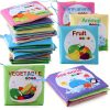 5pcs Non-Tearable Cloth Book for Early Learning and Cognitive Development with Sand Sound and Fruit Animals - Perfect Gifts for Christmas, Birthdays, Halloween, and Thanksgiving