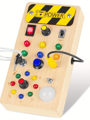 1pc Sensory Toy, Montessori Busy Board, LED Light Switch Sensory Toy, Travel Toy, Christmas, Thanksgiving Day Gift Easter Gift