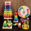 6 In 1 Wooden Montessori Toys, Preschool Kids Educational Toys, Musical Instruments Multifunctional Preschool Teaching Toys, Beads, Clock Shape, Caterpillar Shape Halloween Thanksgiving Christmas Gift