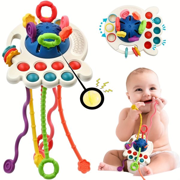 Soft Montessori Baby Toys for 6-12 Months | Toddler Travel Toys for 1-2 Year Olds | Pull String Fidget Educational Learning Bath Toys | Perfect Birthday or Easter Gift for Infants and Toddlers