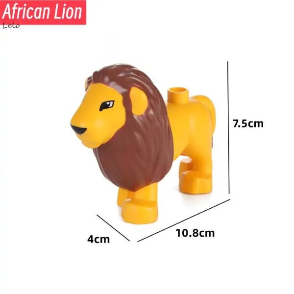 74 Styles Big Size Building Blocks Animal Figures Accessories Block Lion Panda Snail Bricks Assembly Toys For Children Kids Gift