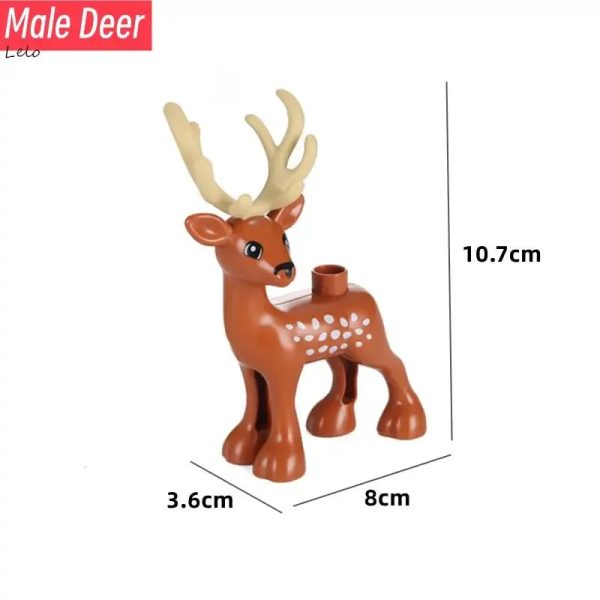 74 Styles Big Size Building Blocks Animal Figures Accessories Block Lion Panda Snail Bricks Assembly Toys For Children Kids Gift