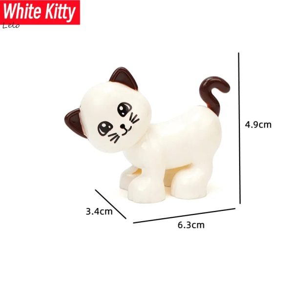 74 Styles Big Size Building Blocks Animal Figures Accessories Block Lion Panda Snail Bricks Assembly Toys For Children Kids Gift