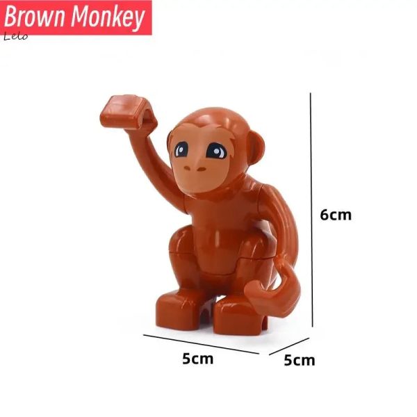 74 Styles Big Size Building Blocks Animal Figures Accessories Block Lion Panda Snail Bricks Assembly Toys For Children Kids Gift