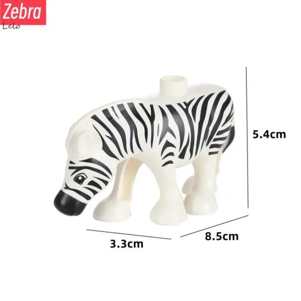 74 Styles Big Size Building Blocks Animal Figures Accessories Block Lion Panda Snail Bricks Assembly Toys For Children Kids Gift