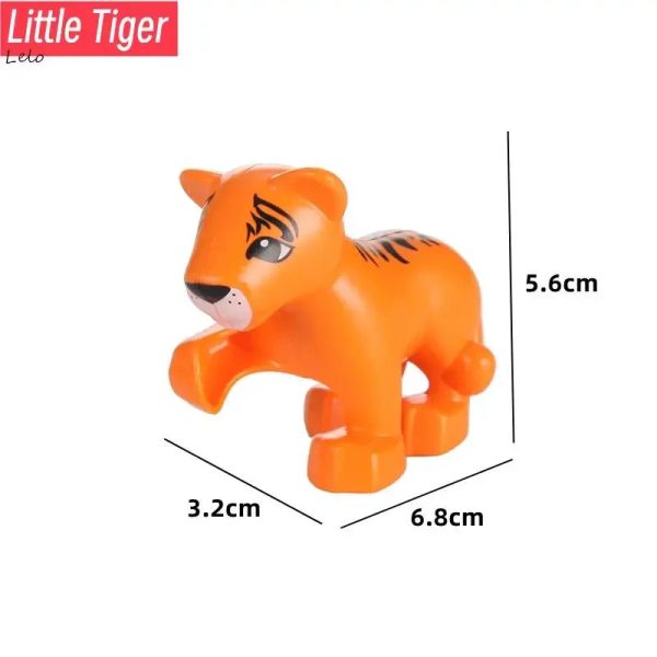 74 Styles Big Size Building Blocks Animal Figures Accessories Block Lion Panda Snail Bricks Assembly Toys For Children Kids Gift