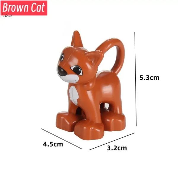 74 Styles Big Size Building Blocks Animal Figures Accessories Block Lion Panda Snail Bricks Assembly Toys For Children Kids Gift