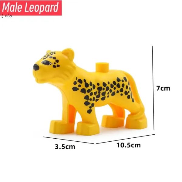 74 Styles Big Size Building Blocks Animal Figures Accessories Block Lion Panda Snail Bricks Assembly Toys For Children Kids Gift