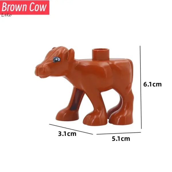 74 Styles Big Size Building Blocks Animal Figures Accessories Block Lion Panda Snail Bricks Assembly Toys For Children Kids Gift