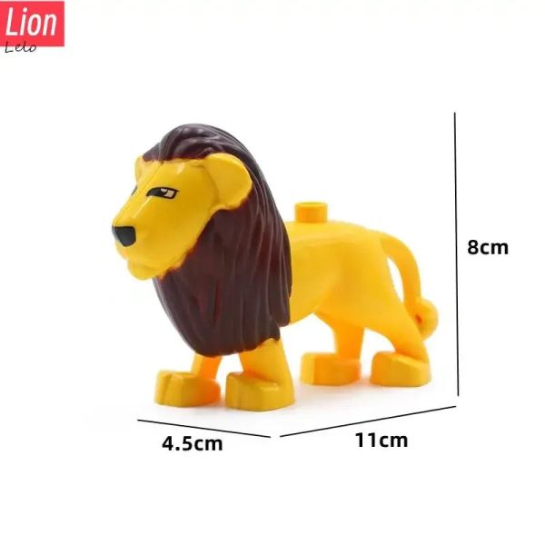 74 Styles Big Size Building Blocks Animal Figures Accessories Block Lion Panda Snail Bricks Assembly Toys For Children Kids Gift