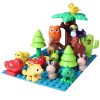 74 Styles Big Size Building Blocks Animal Figures Accessories Block Lion Panda Snail Bricks Assembly Toys For Children Kids Gift