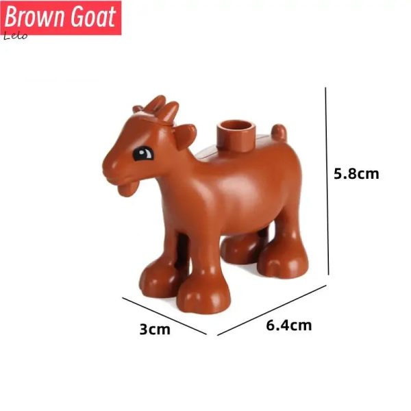 74 Styles Big Size Building Blocks Animal Figures Accessories Block Lion Panda Snail Bricks Assembly Toys For Children Kids Gift