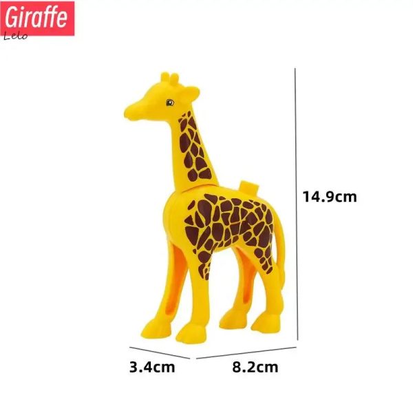 74 Styles Big Size Building Blocks Animal Figures Accessories Block Lion Panda Snail Bricks Assembly Toys For Children Kids Gift