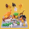74 Styles Big Size Building Blocks Animal Figures Accessories Block Lion Panda Snail Bricks Assembly Toys For Children Kids Gift