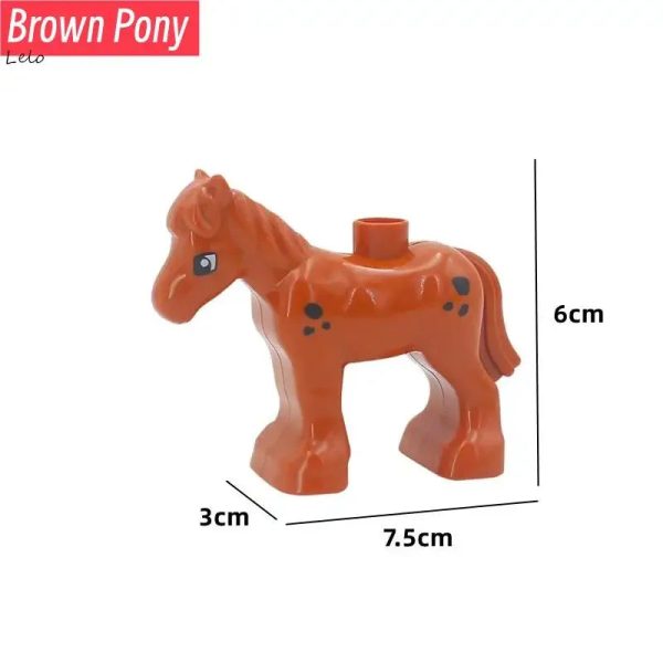 74 Styles Big Size Building Blocks Animal Figures Accessories Block Lion Panda Snail Bricks Assembly Toys For Children Kids Gift