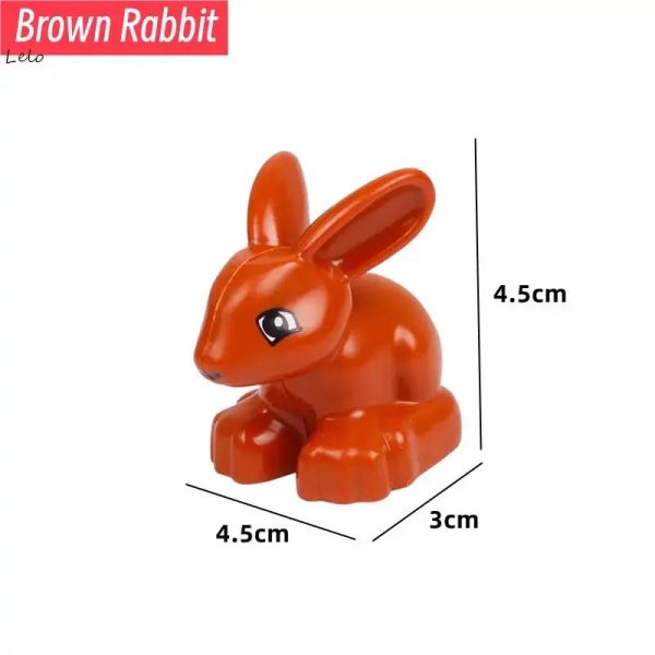 74 Styles Big Size Building Blocks Animal Figures Accessories Block Lion Panda Snail Bricks Assembly Toys For Children Kids Gift