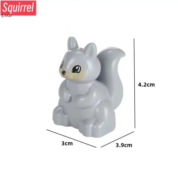 74 Styles Big Size Building Blocks Animal Figures Accessories Block Lion Panda Snail Bricks Assembly Toys For Children Kids Gift