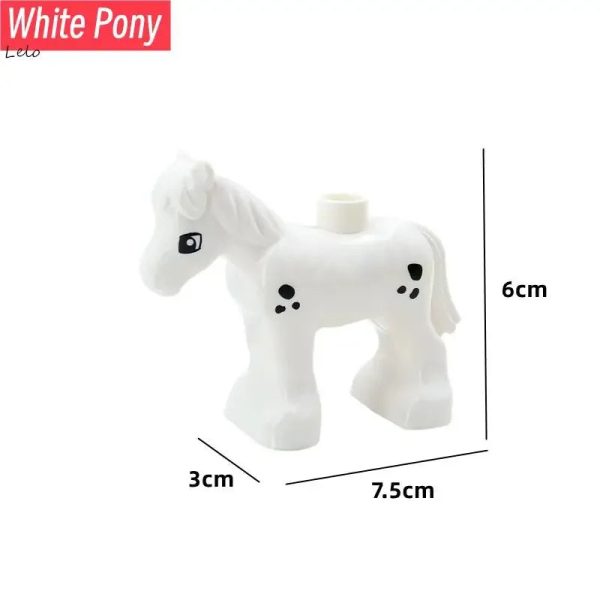 74 Styles Big Size Building Blocks Animal Figures Accessories Block Lion Panda Snail Bricks Assembly Toys For Children Kids Gift