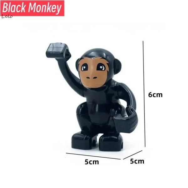 74 Styles Big Size Building Blocks Animal Figures Accessories Block Lion Panda Snail Bricks Assembly Toys For Children Kids Gift