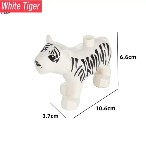 74 Styles Big Size Building Blocks Animal Figures Accessories Block Lion Panda Snail Bricks Assembly Toys For Children Kids Gift