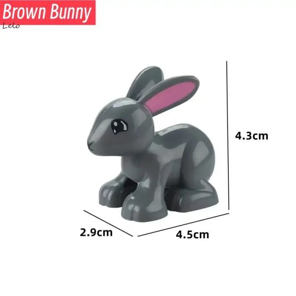74 Styles Big Size Building Blocks Animal Figures Accessories Block Lion Panda Snail Bricks Assembly Toys For Children Kids Gift