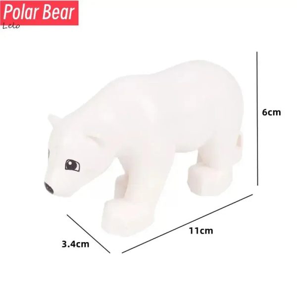 74 Styles Big Size Building Blocks Animal Figures Accessories Block Lion Panda Snail Bricks Assembly Toys For Children Kids Gift