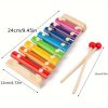 Five-in-one Baby And Toddler Early Education Toy Set, Clock Recognition Beaded Winding Beads Stacking Tower Eight-tone Xyiophone Twist Insect Montessori Early Education Activity Toy