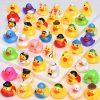 25pcs, Soft Rubber Duck Bath Toys for Toddlers - Assorted Duckies for Bathtime Fun - Perfect Birthday or Baby Shower Gift
