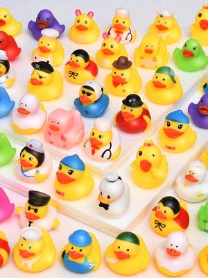 25pcs, Soft Rubber Duck Bath Toys for Toddlers - Assorted Duckies for Bathtime Fun - Perfect Birthday or Baby Shower Gift