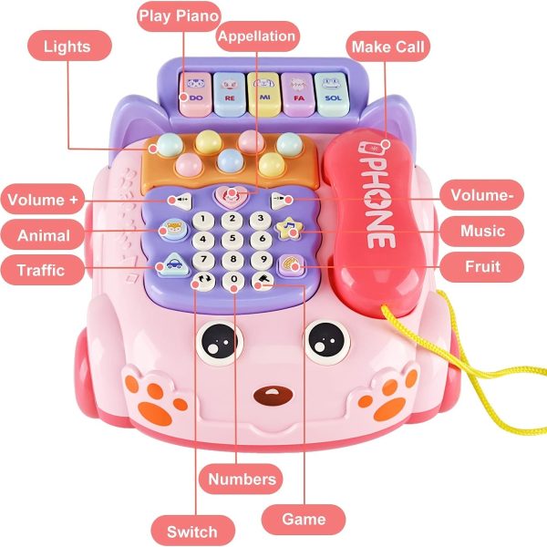 Baby Toys Musical Phone Car Phone, Educational Early Education Baby Simulation Seat Machine Toys For Boys Girls, Halloween, Christmas, Thanksgiving Day gift